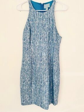 CeCe by Cynthia Steffe Blue & White sheath Dress